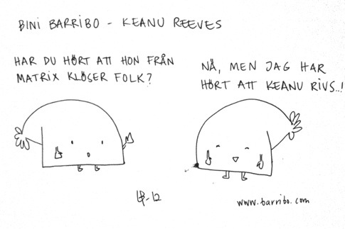Bini Barribo Göteborgsvits Keanu Reeves Lina Barryd-20121218