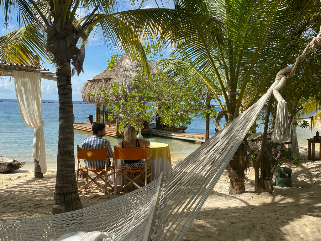 Lunch på Aruba Ocean Villas.