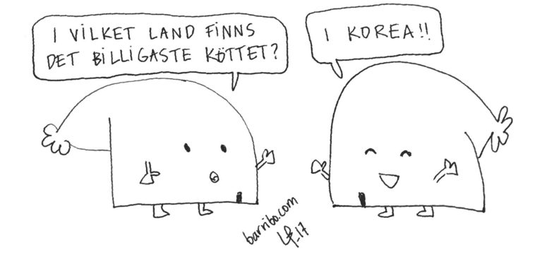 Göteborgsvits kött korea barribo